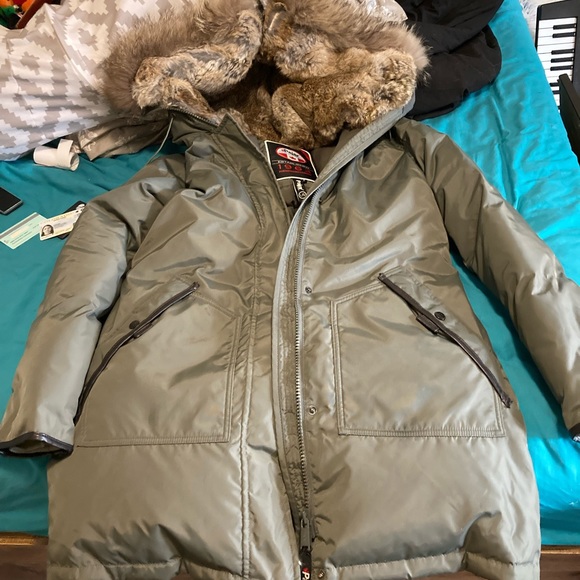 Canada Pajar Women’s Parka Arctic Jacket Size Large Goose Down Knee Length - Picture 1 of 2